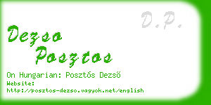 dezso posztos business card